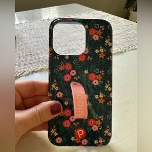 iPhone 14 Pro Loopy Case! 6.1 inch iPhone
 Floral Phone Case with Pink Loop